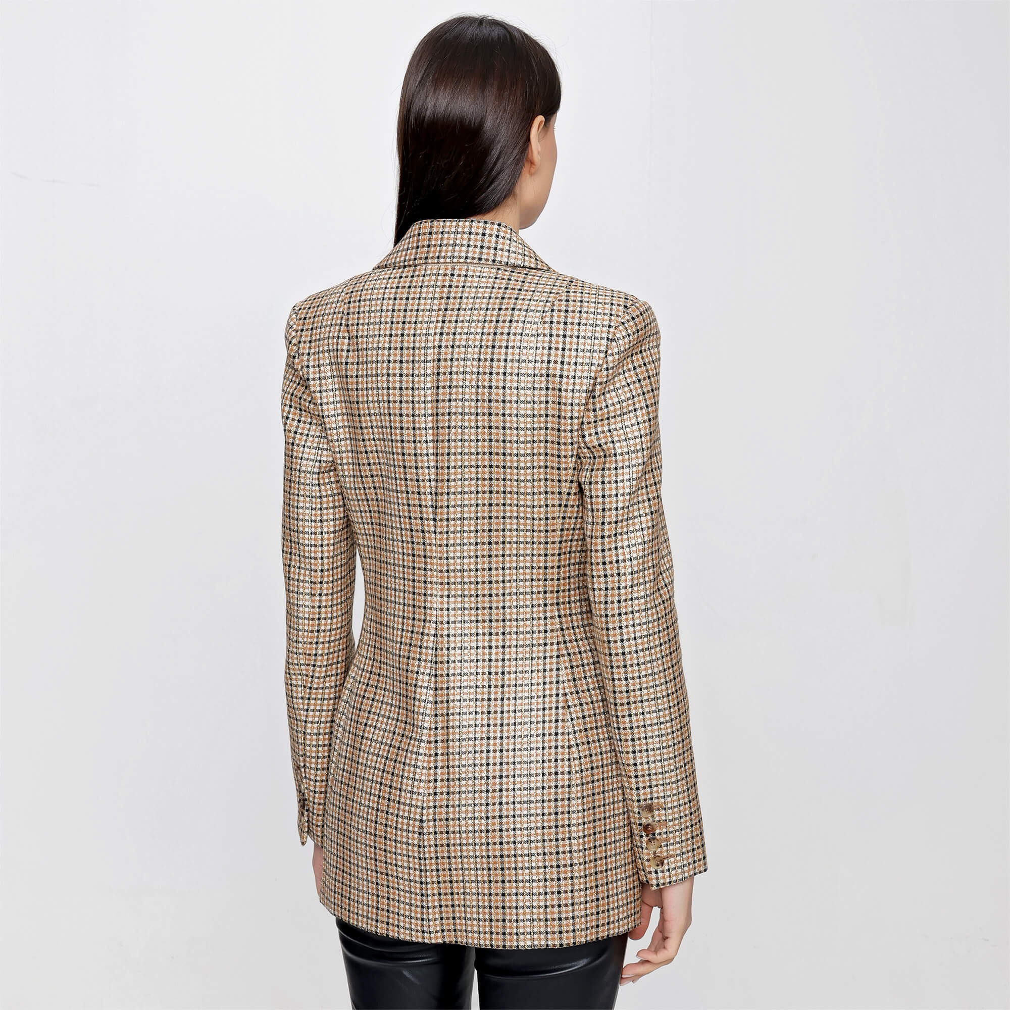 Ermanno Scervino - Beige Checked Glitter Jacket